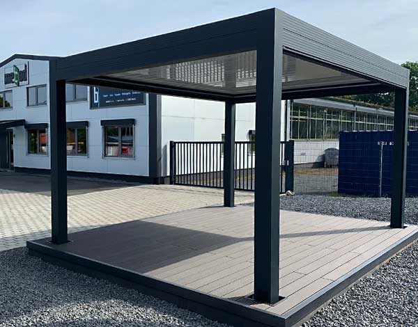 freistehende Pergola mit Lamellendach freistehende Pergola mit Lamellendach